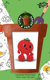 Knitty Critters - Fruit & Veg Heads I Tomato Soup | DIY Amigurumi Crochet Kit